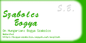 szabolcs bogya business card
